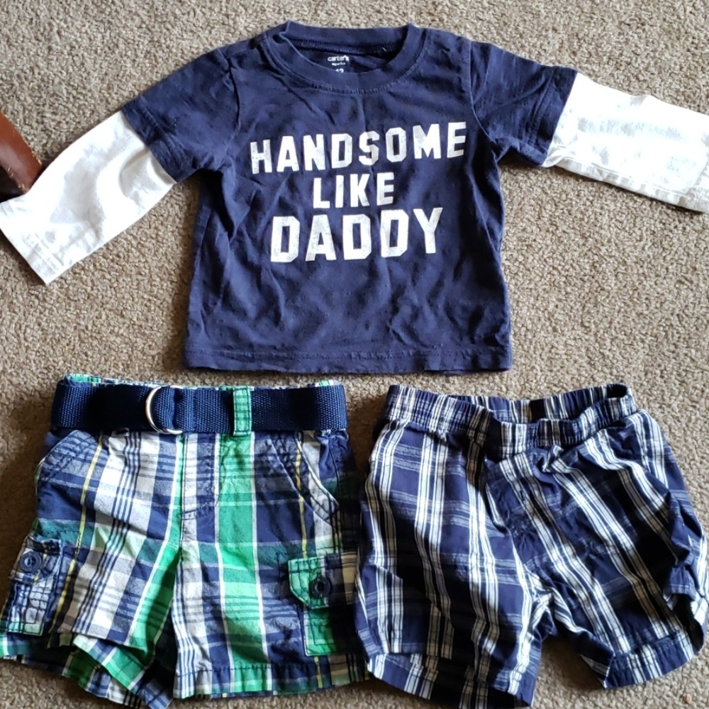 1 shirt and 2 shorts